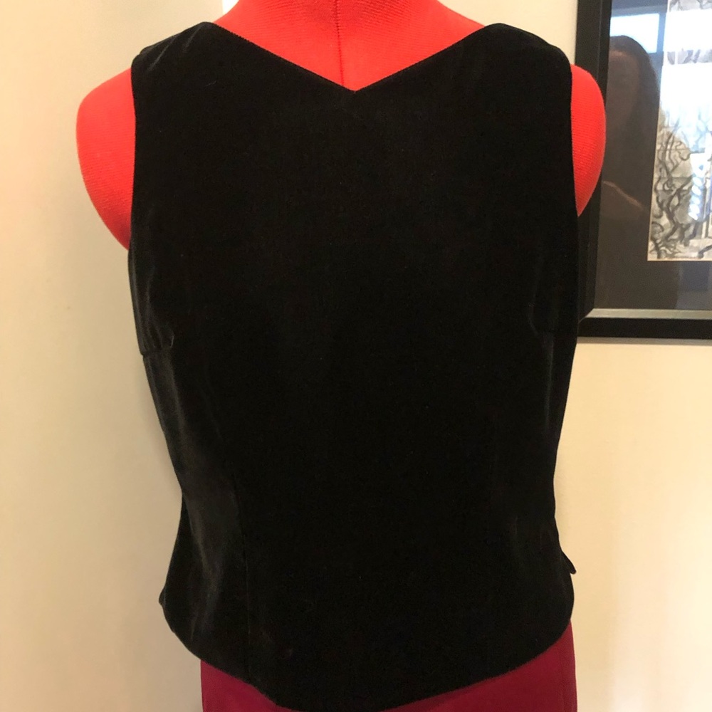 Black velvet top by Talbots